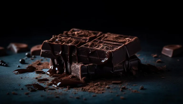 Dark chocolate bar pieces